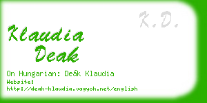 klaudia deak business card